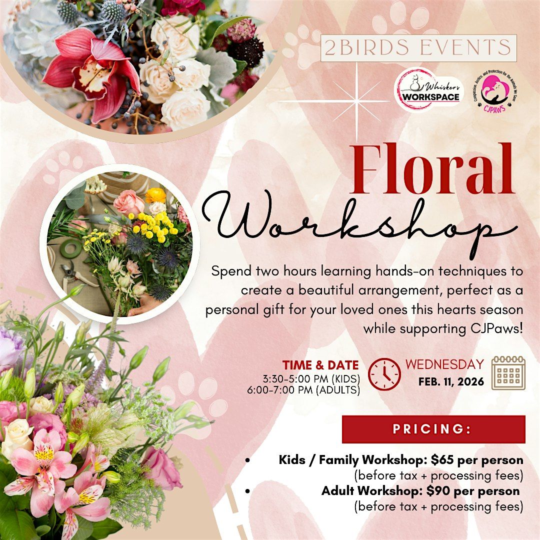 Floral Workshop at Whiskers Workspace